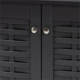 thumbnail image 3 of Baxton Studio Armoire à Chaussures d'Entrée en Bois à 2 Portes Winda, Gris Foncé, 3 of 9