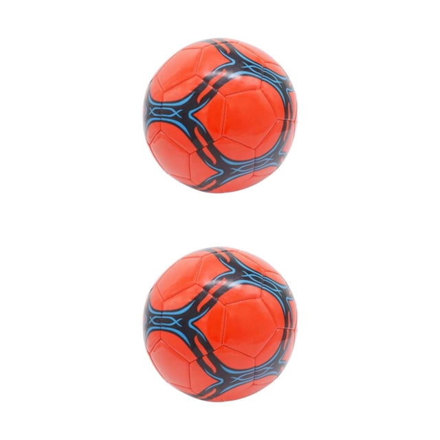 ZheElen Soccer Ball For Training - Wear Resistant And Portable Suitable For All Ages Ball Official Newest Soccer Football Ball thicked red type 5 2Set