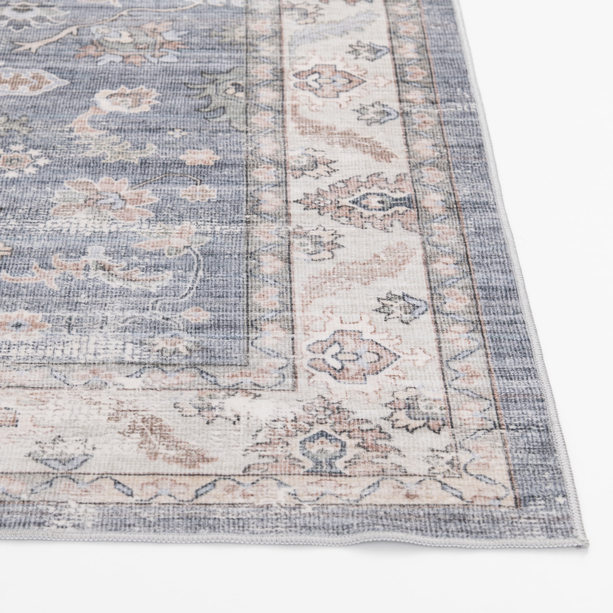 Tapis d'intérieur en peluche Better Homes & Gardens Classic Medallion à motifs géométriques et floraux, 152 x 213 cm, recommandé pour le salon, la salle à manger et la chambre.