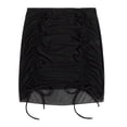 thumbnail image 2 of Kcodviy Women Ruffle Trim Sheer Teen Swim Suits Beach Skirt Cover Up Romper Swimsuits for Women Skirt Beach Wrap Bikini Shiny Wraps Cover Ups Lane Swim Suits for Swimwear Mesh Drawstring Cover Up Sk, 2 of 8
