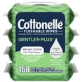 thumbnail image 1 of Cottonelle Gentle Plus Flushable Wet Wipes, 4 Flip-Top Packs, 1 of 5