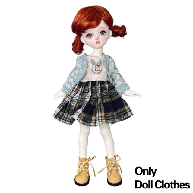 Vêtements de Poupée 30cm, Ensemble de Tenue de Poupée BJD Multistyles Dessin Animé 1/6, Cadeau Robe Mini Poupée DIY pour N2H1