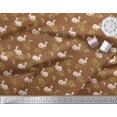 thumbnail image 2 of Soimoi Cotton Voile Fabric Dot,Leaves & Rabbit Animal Printed Fabric 1 Yard 42 Inch Wide, 2 of 3
