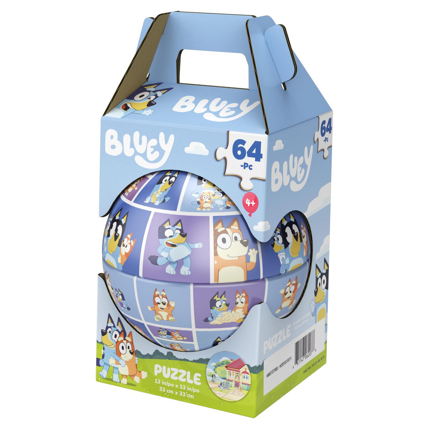 Bluey, sphère de puzzle de 64 pièces