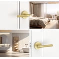 thumbnail image 2 of Matte Door Handles Interior Knurled Privacy Door Handles Heavy Duty Door Lever for Bedroom or Bathroom Reversible Keyless for Left Right Handed Doors AM, 2 of 7