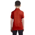 thumbnail image 2 of Hanes Polo en Jersey pour Enfants en Mélange de Coton, L, Rouge Foncé, 2 of 3