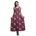 thumbnail image 1 of Bimba Robe Longue pour Femmes en Rayonne à Imprimé Floral Chic Bohème d'Été Maxi de Plage - X-Grand, 1 of 4