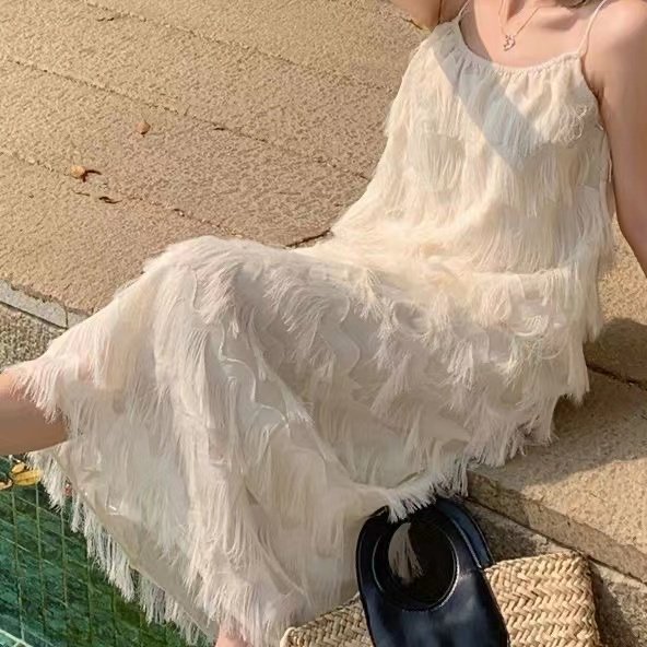 Une Robe en Lin pour Filles pour Femmes 2024 Nouvelle Mode Décontractée Sans Manches Unie Débardeur Robe d'Été Chic Vintage Plissée Ample Robe Maxi