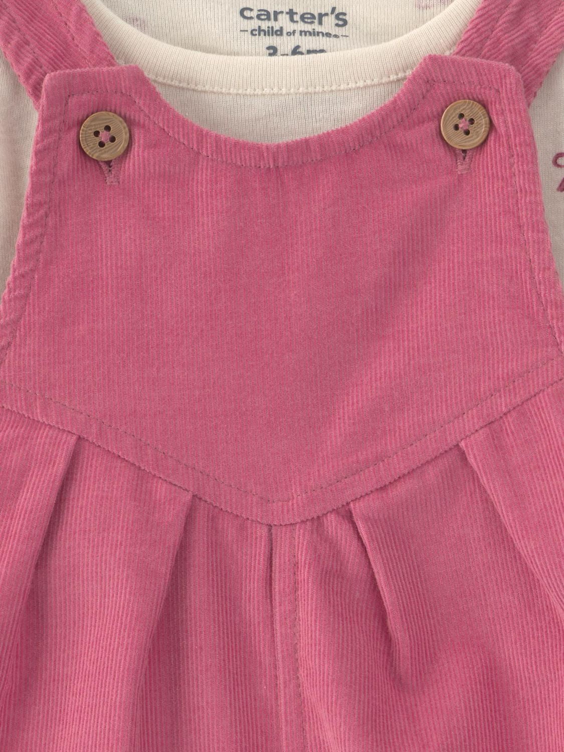 Carter's Child of Mine Baby Girl 2-Piece Heart Overall and Top Set
