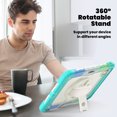 thumbnail image 4 of XYX For iPad Pro 11 inch Case 2024 (M4), 360 Rotating Shockproof Cover with Stand, Screen Protector, Shoulder Strap, Rainbow Blue, 4 of 7