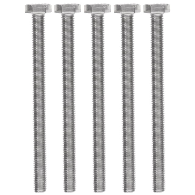 Miangastore Furniture Fastener Binding Screws Bolts Silver 5Pcs 4.1X0.6X0.5In