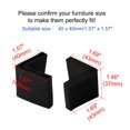 thumbnail image 2 of Unique Bargains 40mm x 40mm Angle Iron Foot L Shaped PVC Leg Cap Floor Protector Black 4 Pcs, 2 of 7