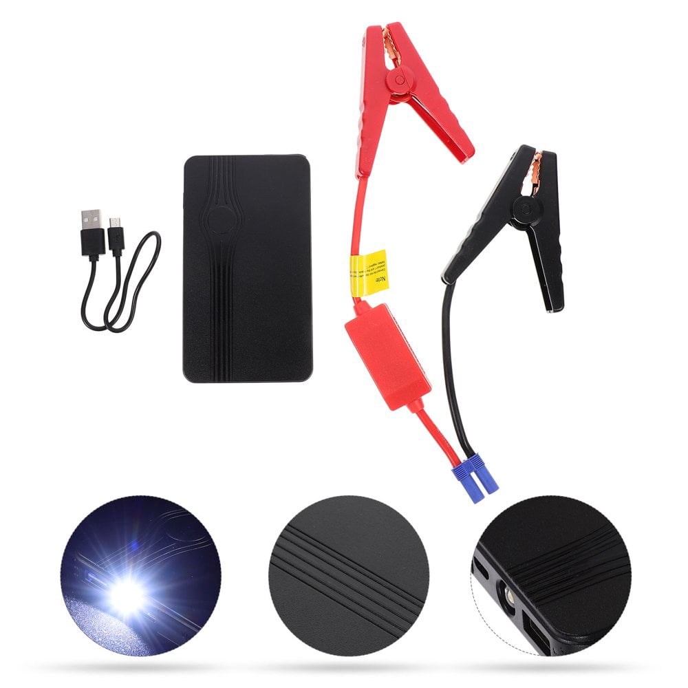 LNGOOR Car Battery Charger Portable Jump Starter Black 1 Set 5.5X3.1In For Drivers Car Emergency