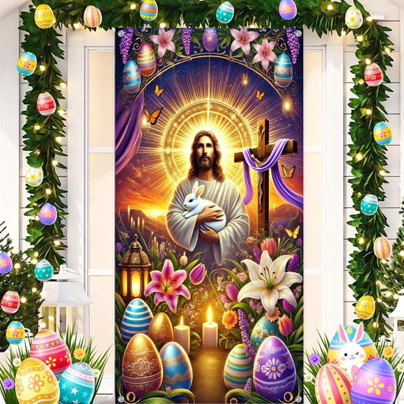 HOZADOIE Polyester Width Home Decoration Easter Background Fabric