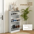thumbnail image 4 of HOMCOM Armoire à Chaussures Moderne avec 3 Tiroirs Basculants pour 18 Paires de Chaussures, 4 of 10