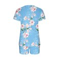 thumbnail image 4 of Ensembles d'Été Deux Pièces 2 Pcs pour Femmes, Col en V, Manches Courtes, Ensemble de Pyjama Confortable pour la Maison Deux Pièces, Ensemble de Sport, Ensembles de Détente d'Été pour Femmes en Liquidation, 4 of 4