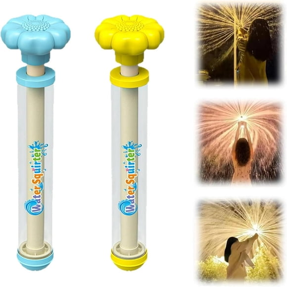 LEEYNEER Pistolet à Eau Feux d'Artifice Manche Fleur à 70 Trous Pistolet à Eau Feux d'Artifice pour Piscine Plage Cour Arrière Plaisir