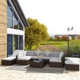 thumbnail image 2 of Outsunny 9 Pieces Wicker Patio Furniture Set with Cushion, Light Grey, 2 of 10
