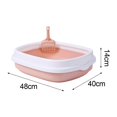 thumbnail image 3 of DOLITY Anti ing Cat Litter Box with Surrounded Top Cover Tray Sand Box Detachable Pink Medium, 3 of 9