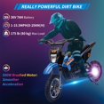 thumbnail image 3 of AKDSteel 500W 36V Kids Electric Dirt Bike – Ride-On Motorcycle with Variable Speed (15.5MPH), LED Headlight, Leather Seat, Chain Drive, 175lb Max Load, 3 of 6