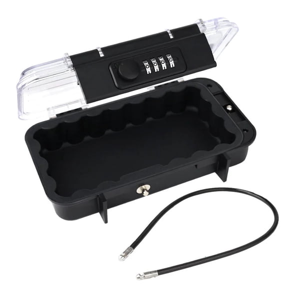 Coffre-fort Portable Coffre-Fort de Voyage Grande Capacité Serrure de Sécurité Code Étanche Serrure à Clé avec Poignée de Câble Amovible, Plus Fiable et Robuste