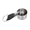 thumbnail image 2 of Mainstays 4-Piece Stainless Steel Measuring Cups Easy Grip Handles, 2 of 7