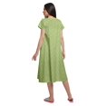 thumbnail image 2 of Moomaya Robe de Nuit à Manches Courtes Imprimée pour Femme, Col en V, en Coton, 2 of 5
