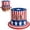 E3_Red White Blue 7.87", variant on New Independence Day Hat Uncle Top Hat Patriotic Decoration Props American Flag Tall Hat