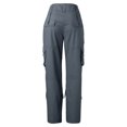 thumbnail image 4 of LUOGENLI Pantalon Décontracté pour Femme Pantalon Rétro Français à Jambe Grand pour Femme Poche Décontractée Ample à Jambe Droite Pantalon de Travail pour Femme Pantalon Décontracté pour Femme Taille Extensible Pantalon Décontracté pour Femme 36X28 Gris m, 4 of 4