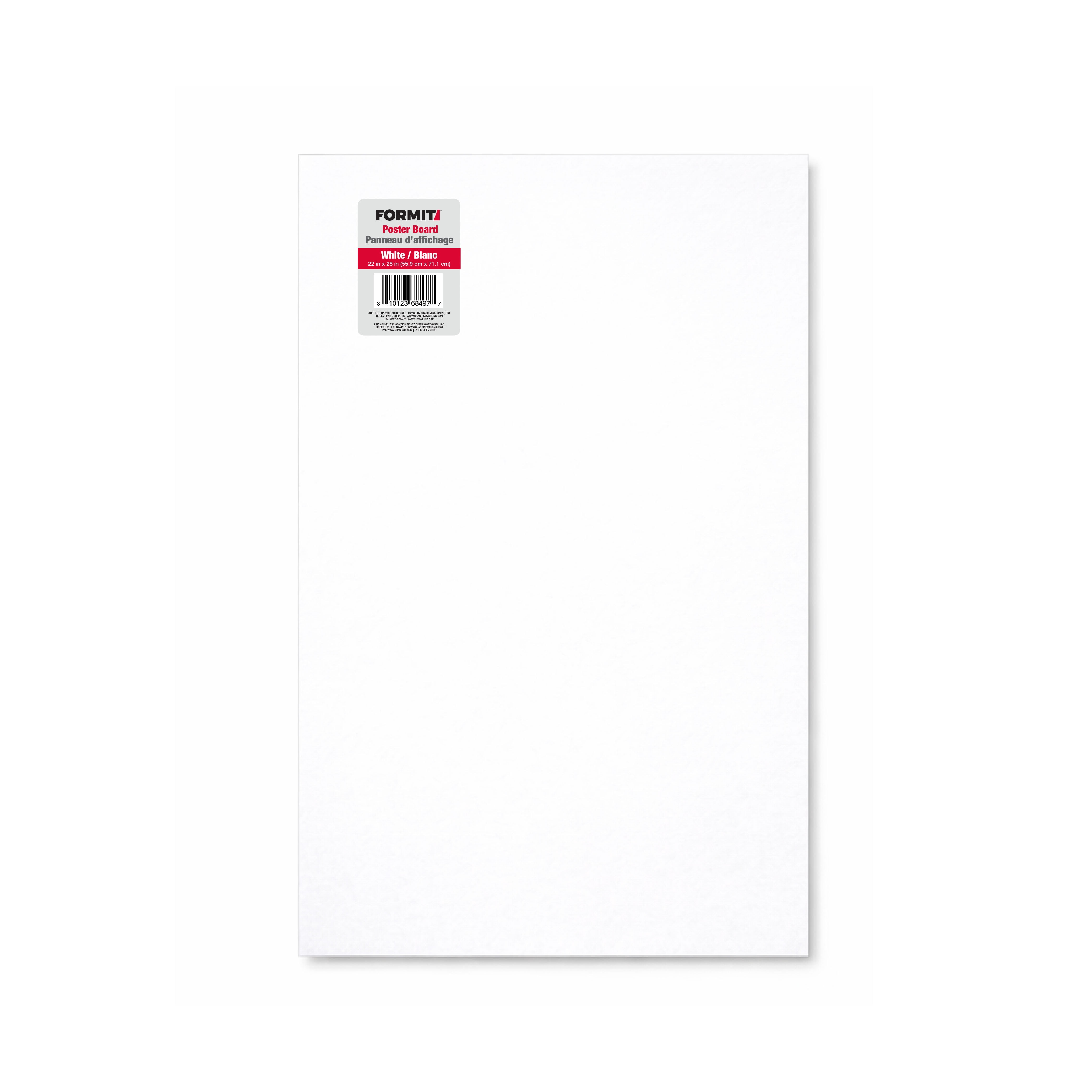 Formit Carton d’affichage, blanc, 22 po × 28 po
