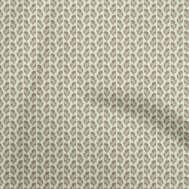 oneOone Silk Tabby Beige Fabric Paisley Craft Projects Decor Fabric Printed By The Yard 42 Inch Wide