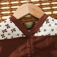 thumbnail image 4 of Cathalem Robe d'Été pour Fille, Manches Courtes, Taille Croisée, Décontractée, Ligne A, Mini, Café 100, 4 of 5