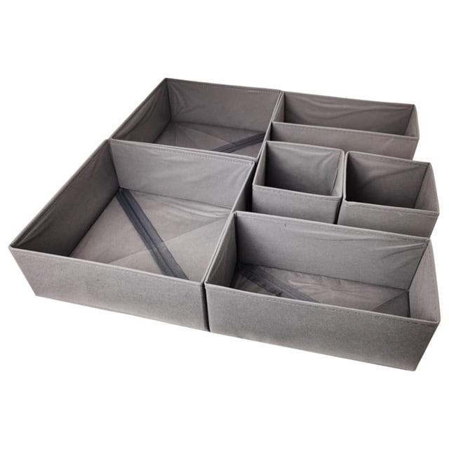 Ovzne Indoor Storage Box Card Storage Box 6-Piece Foldable Drawer Wardrobe Storage Box Drawer-Style Six-Piece Set Foldable Storage Box Makeup Bag Storage Bag On Clearance