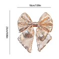 thumbnail image 3 of Bow Ornaments for Christmas Tree, Christmas Ornaments - Christmas Bow Decorations Garland Bow Small Christmas Tree Bow Sequin Bow Tie Christmas Bow Decorations for Home Christmas Party, 3 of 6