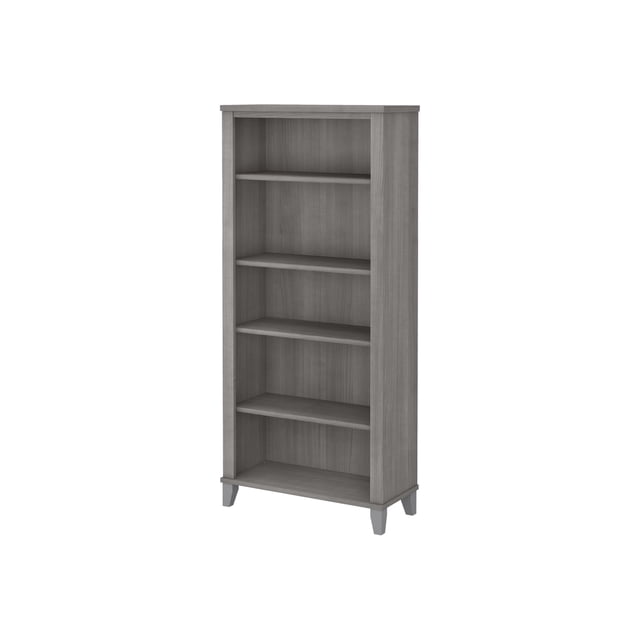 Bush Furniture Somerset Grande - Bibliothèque - 5 Tablettes - Gris Platine