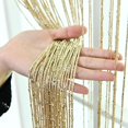 thumbnail image 4 of Homeholiday 200cm x 100cm Door Window Solid String Curtain Strip Tassel Drape Divider Sheer Home Decoration Valance, 4 of 8