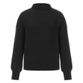 thumbnail image 4 of Qertyioot Chandails Surdimensionnés pour Femmes Col Roulé Mode Uni Manches Longues Col Roulé Chandail Décontracté Hauts, 4 of 6