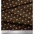 thumbnail image 2 of Soimoi Brown Poly Georgette Fabric Palm Leaves Print Fabric by the Yard 42 Inch Wide, 2 of 3