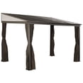thumbnail image 2 of Sojag Portland 10 x 12 x 8 ft Dark Brown Wall Gazebo, 2 of 7
