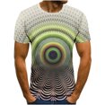 thumbnail image 1 of Birdeem T-Shirt Homme Impression Abstraite 3D Manches Courtes Col Rond Mode Décontracté Quotidien Vacances T-Shirt Haut Blouses, 1 of 5