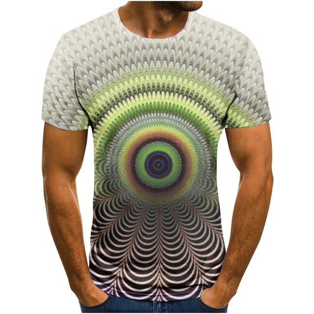 Birdeem T-Shirt Homme Impression Abstraite 3D Manches Courtes Col Rond Mode Décontracté Quotidien Vacances T-Shirt Haut Blouses