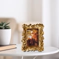 thumbnail image 4 of Cadre Photo Doré Décoré Style Rétro Vintage Cadres pour Table Art Photographique Présentoir Décoration, 8 Po, 4 of 7