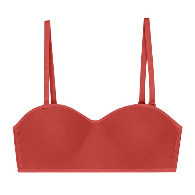 RKSTN Bras for Women Traceless Comfortable No Steel Ring Removable shoulder strap Convertible Bras Solid Color Breathable Gathering Push up Strapless Bras