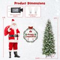 thumbnail image 3 of Gymax 6 FT Pre-Lit Artificial Christmas Tree Snow Flocked Hinged Xmas Tree, 3 of 10