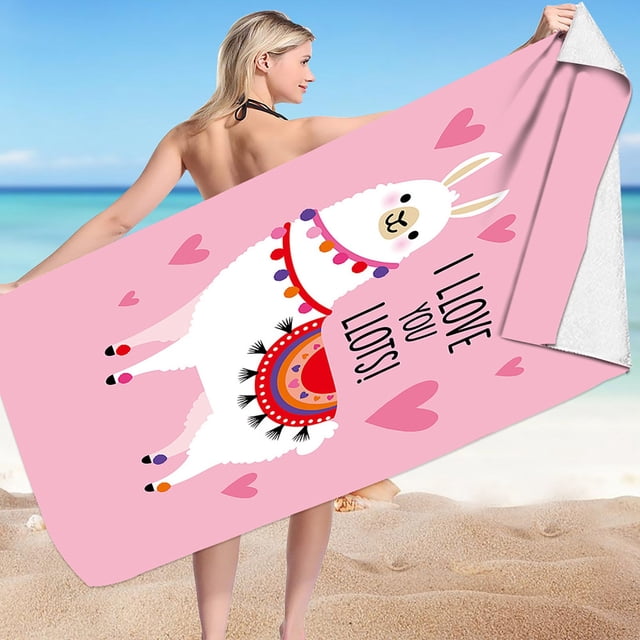 LSLJS Beach Towel Summer Beach Essentials Beach Towels Microfiber Beach Towel Super Lightweight Colorful Bath Towel Sandproof Beach Blanket Multi-Purpose Towel for Travel Swimming Pool 30x60 Inch