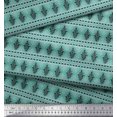 thumbnail image 3 of Soimoi Rayon Fabric Diamond & Paisley Block Print Sewing Fabric Yard 42 Inch Wide, 3 of 3