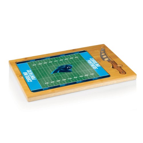 Carolina Panthers - Icon Cutting Board/Tray and Knife Set by Picnic Time (Football Design)
