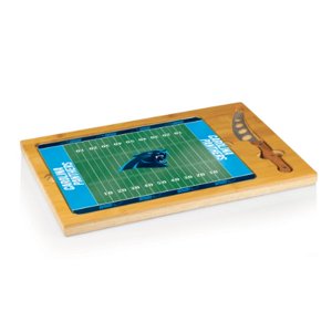 Carolina Panthers - Icon Cutting Board/Tray and Knife Set by Picnic Time (Football Design)