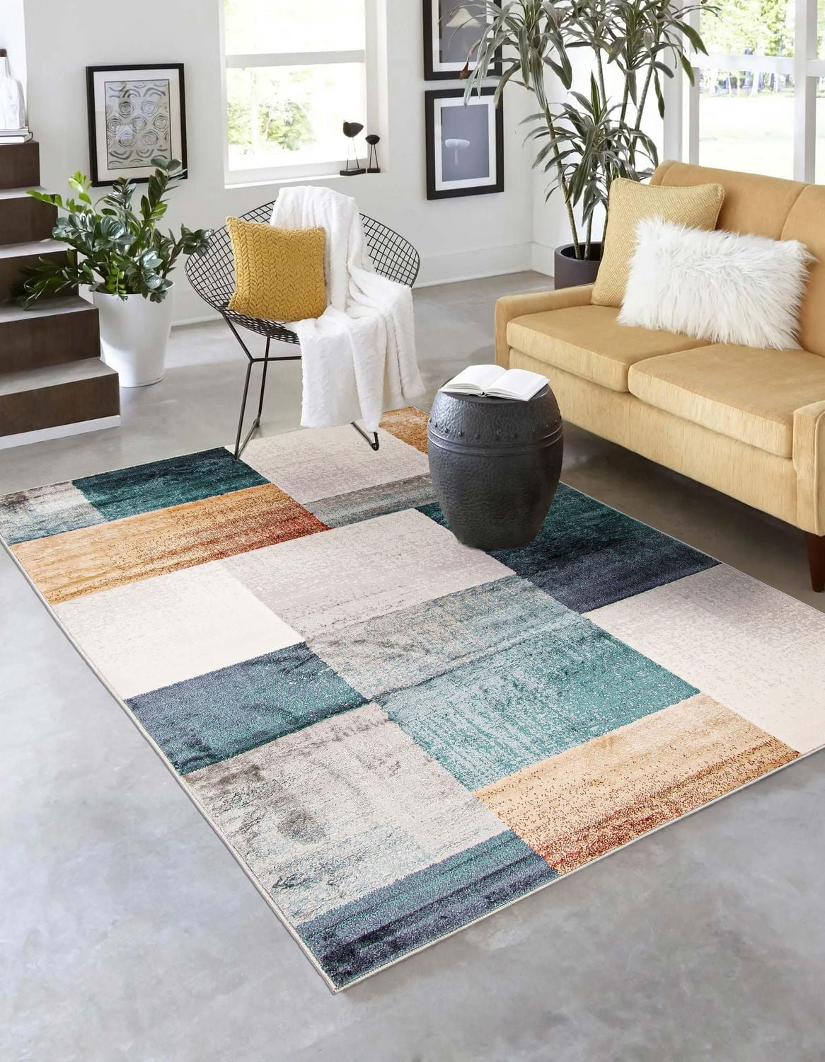 ECARPET Rylie Contemporary/Modern Area Rug for living room, bedroom, dining entrance, hallway and more.