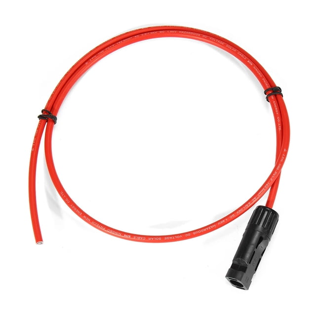 Pack of 2 Solar Panel Waterproof Extension Cable MC4 Connector 30A Extender Cord Double Layer Insulative Copper Wire Accessories 5M